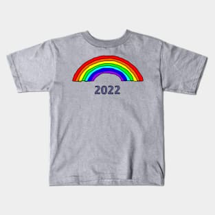 Hand Drawn Rainbow Very Peri Periwinkle Blue 2022 Kids T-Shirt